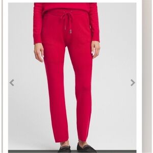 Chico’s Red Cashmere Blend Joggers Pants, Size XXL, NWT